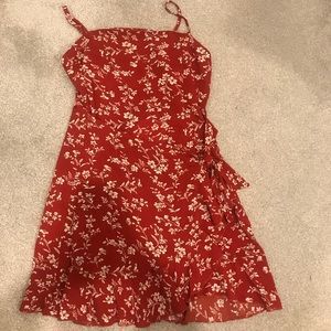 Red floral princess Polly dress